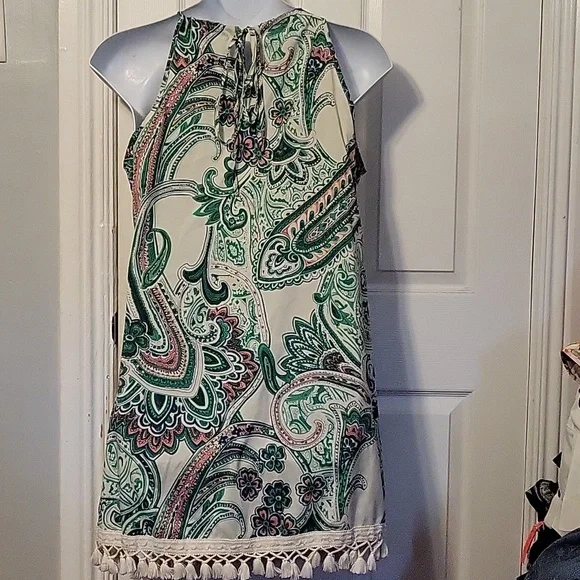 Shein Crochet Detail Boho Style Halter Dress - Picture 7 of 10